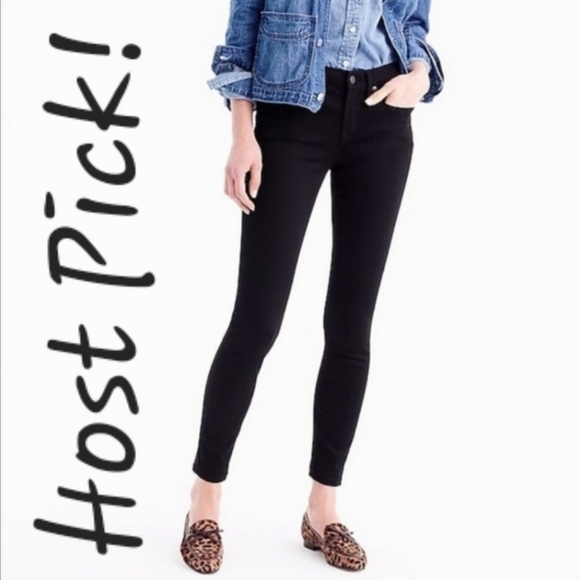 J Crew Toothpick Ankle Cropped Jeans Women's 27 Black Skinny Everyday Basic EUC - Picture 1 of 5
